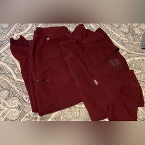 Figs maroon Scrub Set